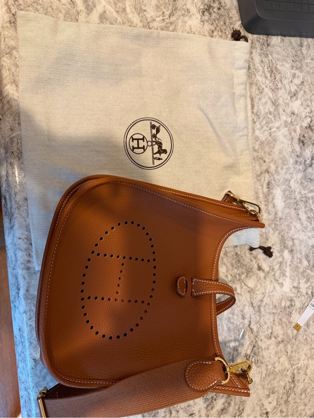 Evelyne Crossbody Bag in Gold/Tan - Picture 8 of 8